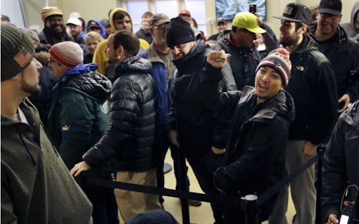 customers inside Cultivate, a cannabis store in Leicester