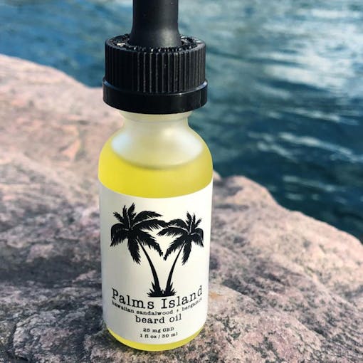 Men's grooming products with cannabis: Beard Oil & Face Cream by Palms Island