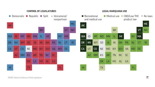 cannabis legalization map