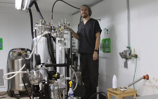 The Beest eats 10 pounds of fresh frozen cannabis and spits out cannabis oil for processing. (Elise McDonough for Leafly)