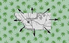 The Wasteland: In 2017, Kern officials rejected an estimated 8,750 jobs and $37.5 million in annual legal cannabis tax revenue. (GOLDsquirrel, luplupme/iStock, Google Maps)