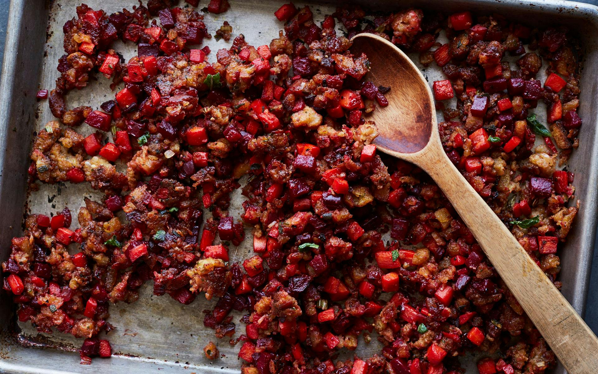 Recipe: Cannabis-infused carrot and beet stuffing hash image