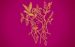 woman with terpene plants on her mind