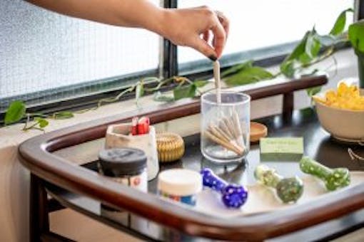 party rolling station, hand grabbing preroll