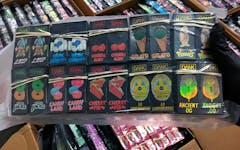 Dank Vapes, an illegal underground brand with no company behind it, remains one of the main health hazards connected to VAPI. (Northwest Metro Drug Task Force/Minnesota Departments of Public Safety via AP)