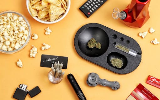 Weed board, prerolls, pipe, bong, popcorn