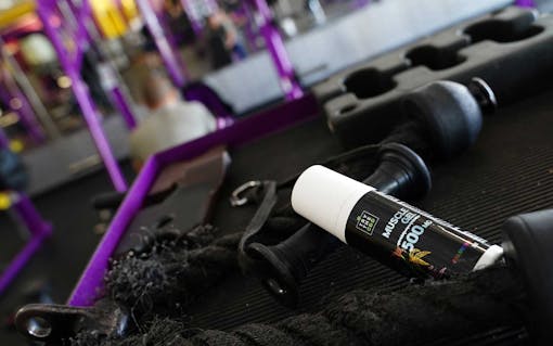 Try the CBD muscle gel in gym setting