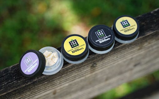 Try The CBD isolate jars in Super Lemon Haze, Grandaddy Purple, Gorilla Glue and Pineapple Express