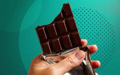 cannabis edibles guide; hand holding chocolate bar