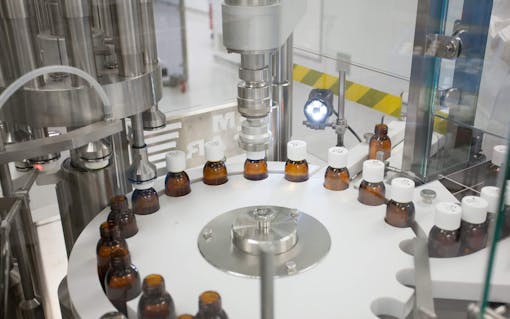 Bud to bottle: Epidiolex under production for really sick kids. (Courtesy Greenwich Biosciences)