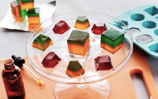Help the aged—to CBD Jello shots. (Photo by Bruce Wolf)