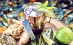 A virgin moscow mule with a dash of the state-legal Chil mixer. Food and beverage science is broadened THC's uses. (Courtesy chil.)