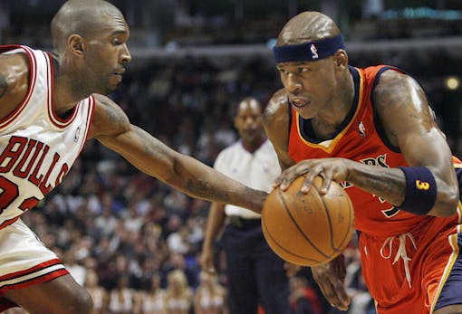 Al Harrington drives to the basket.