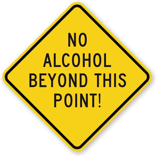 No alcohol sign