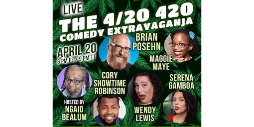 Zoom comedy shows provide audience feedback and there's no DUIs afterward. (Courtesy The 4/20 $20 Comedy Extravanganja)