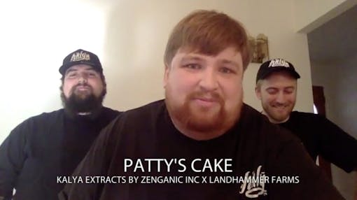 The Kalya team accepts its 1st place award in rosins at The Emerald Cup 2021. (screenshot from The Emerald Cup)