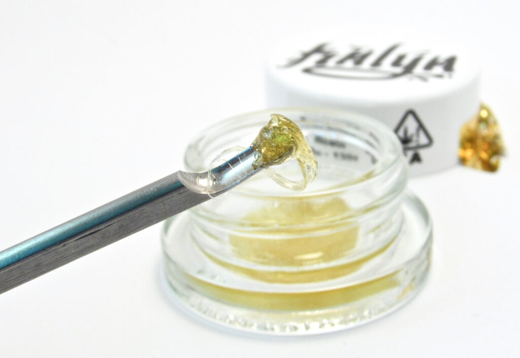A photo of Kalya Patty Cake rosin on swab. (David Downs / Leafly)