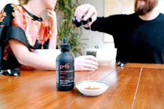 A photo of Potli's infused sriracha, the best savory edible in California, Emerald Cup judges conlcuded. (Courtesy Potli)