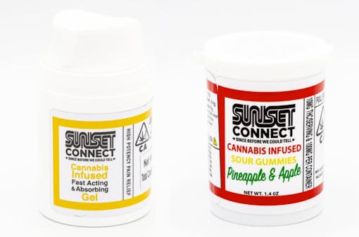 A photo of Sunset Connect gummies. (Via The Green Cross SF newsletter)