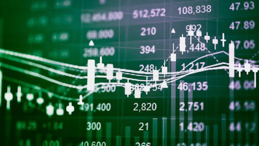 graphic representing stocks and numbers