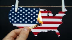image-of-lit-matches-in-front-of-American-map-and-flag
