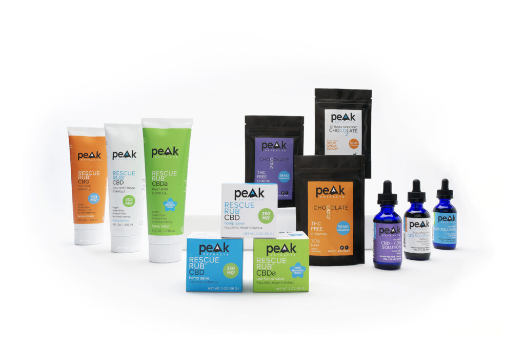Photo of the Peak Extracts product line