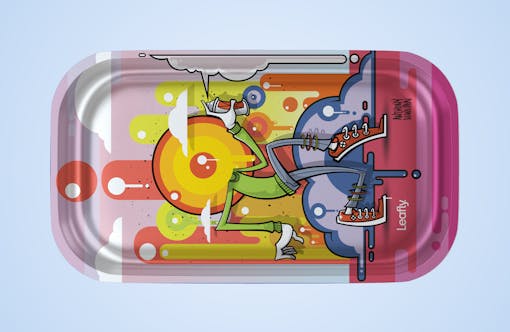 Illinois Leafly rolling tray designed by Anthony Lewellen