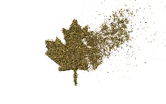 Canada flag made of weed