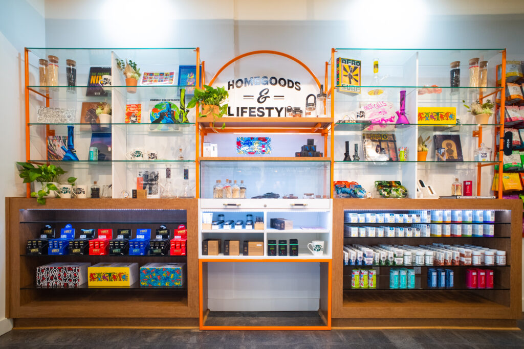 Pharmacies are nice now. Act right. Above, the glowing interior of GorillaRX Wellness in California. (Courtesy GorillaRx Wellness)
