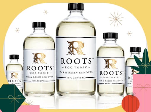 photo of Eco Roots Tonic resin remover on holiday background
