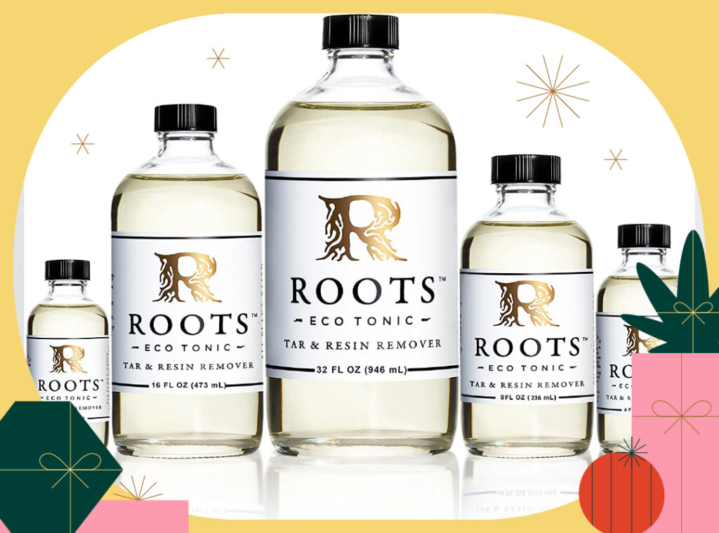 photo of Eco Roots Tonic resin remover on holiday background