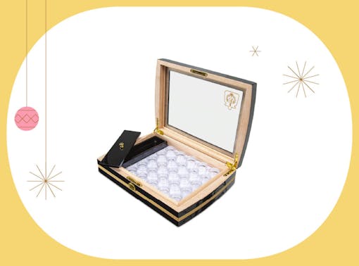 photo of Dabney Apothecarry Case on holiday background