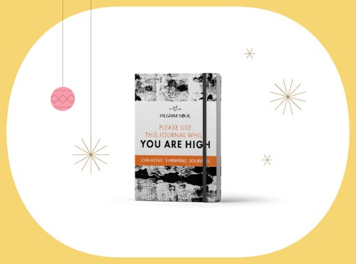 photo of PIlgrim Soul Creative Thinking journal on holiday background