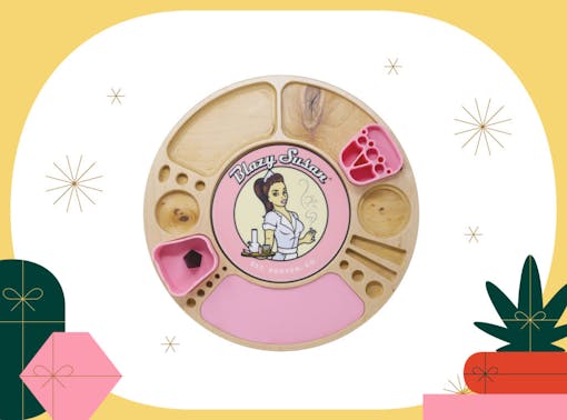 Birch spinning weed rolling tray by Blazy Susan