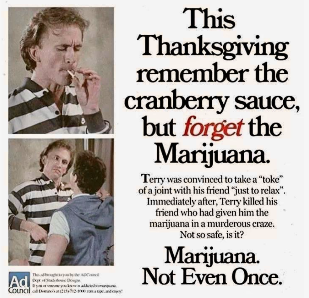 Fake anti-marijuana advertisements