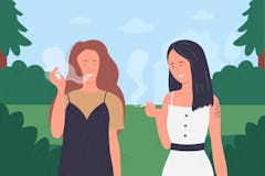 illustration-of-two-women-enjoying-cannabis-outside