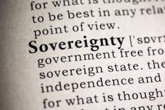 Dictionary definition of the word sovereignty .