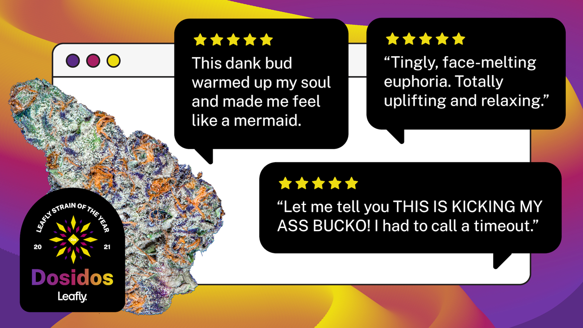A sample of strain reviews for Dosidos marijuana