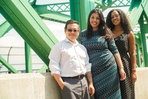 Photo of three person staff of the Parabola Center