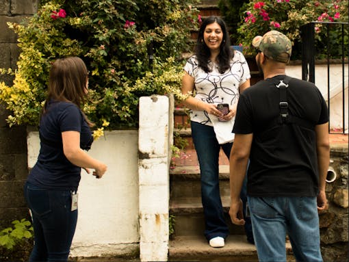 photo of Shaleen Title receiving a historic first cannabis delivery