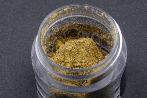 This is a picture of a "Moonrock" A piece of dried cannabis flow