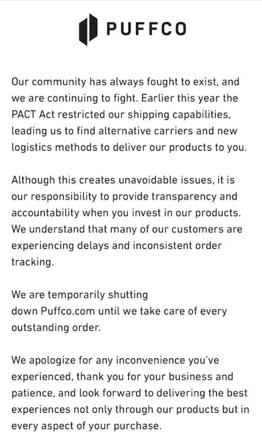 screen-shot-of-puffco-message-to-consumers