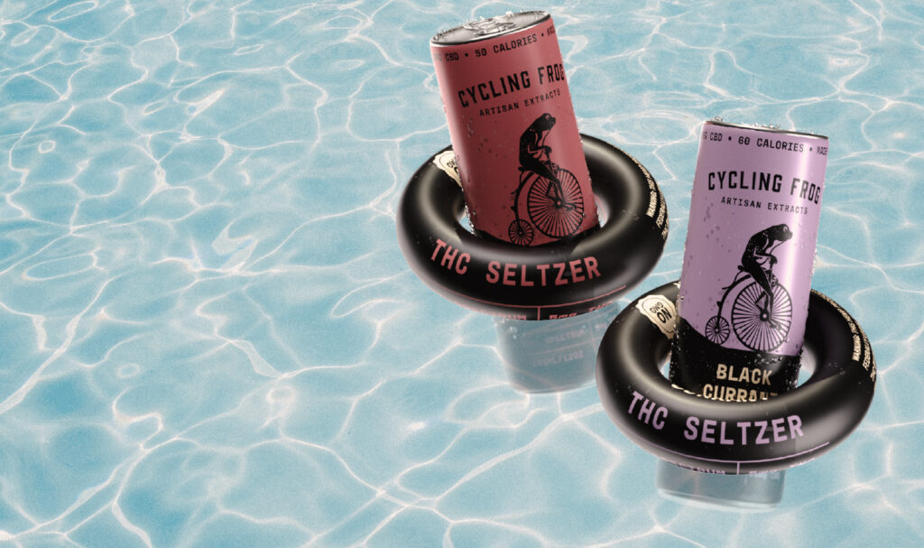 Why Cycling Frog THC CBD Seltzers Are A Hop Above Leafly   1350x800 Pool Floaty 1024x607 