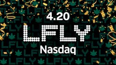 Ding ding ding! Leafly rings the Nasdaq opening bell at 9:30 am eastern, on April 20. (Leafly)