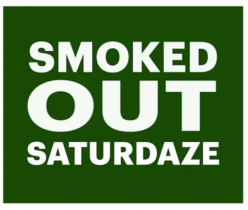 green Smoked Out Saturdaze logo
