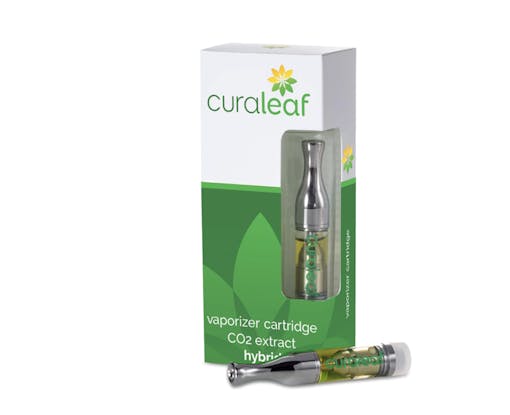 vape cart in a white and green package