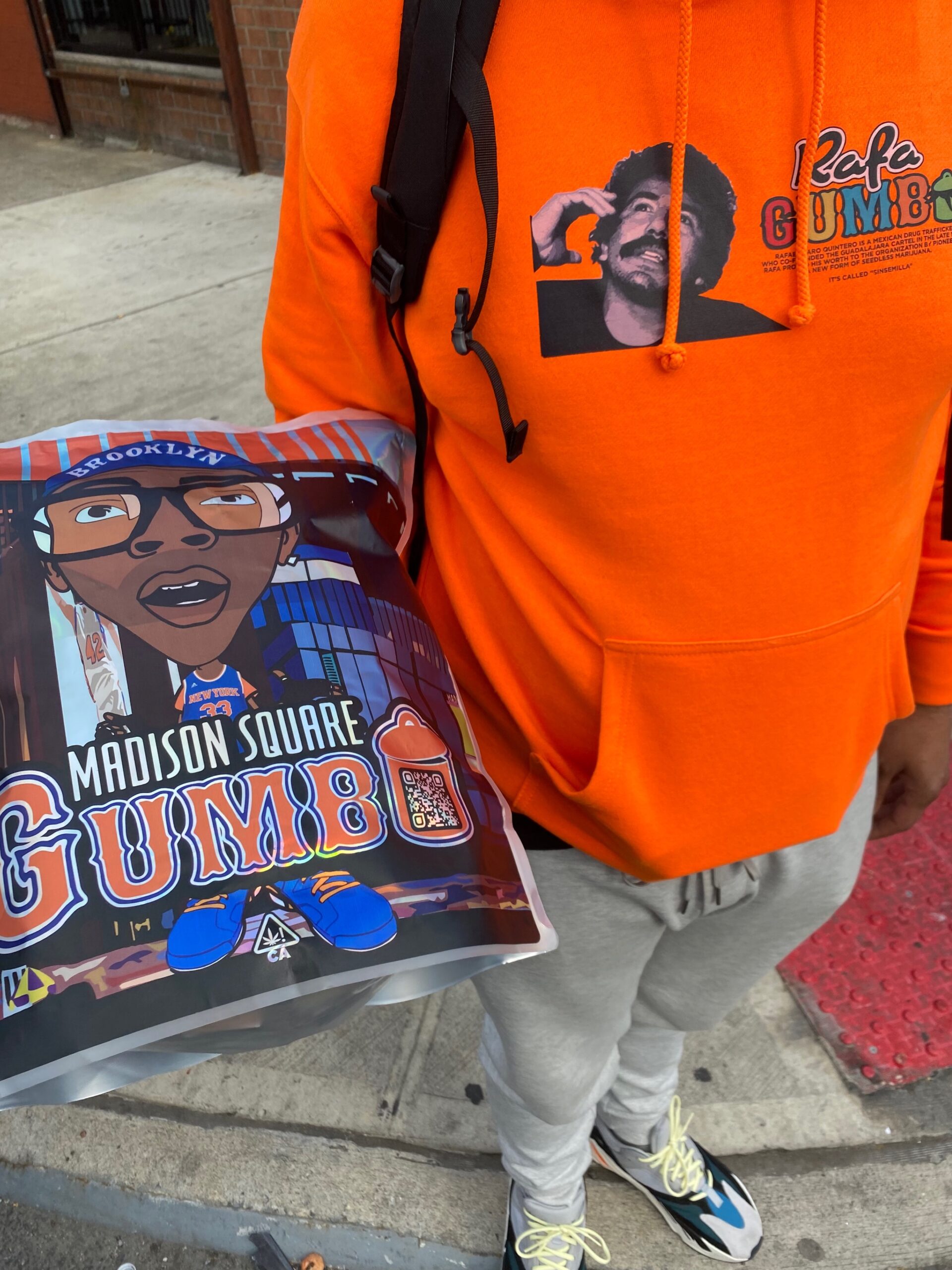 Ein Foto der Madison Square Gumbo-Verpackung.