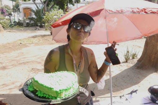 activist-holding-an-infused-green-cake