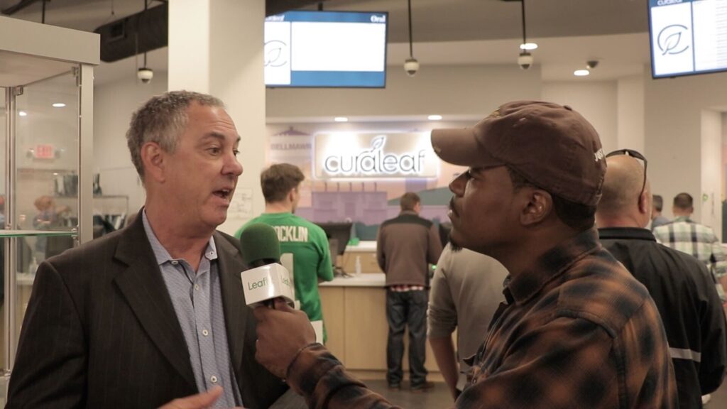 Curaleaf CEO Joe Bayern talks to Leafly on day one of adult use sales in New Jersey, at The Botanist in Williamstown.