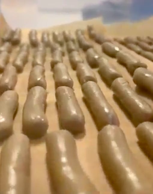 Artisan rosin 'worms' prepped for rolling. (Courtesy Artisan)